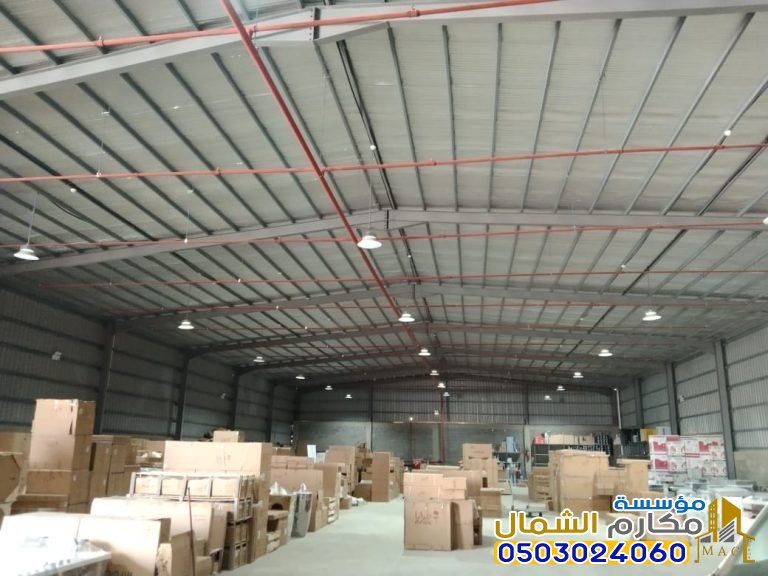 تركيب هناجر ومستودعات سندويتش بانل في حي الملقا 