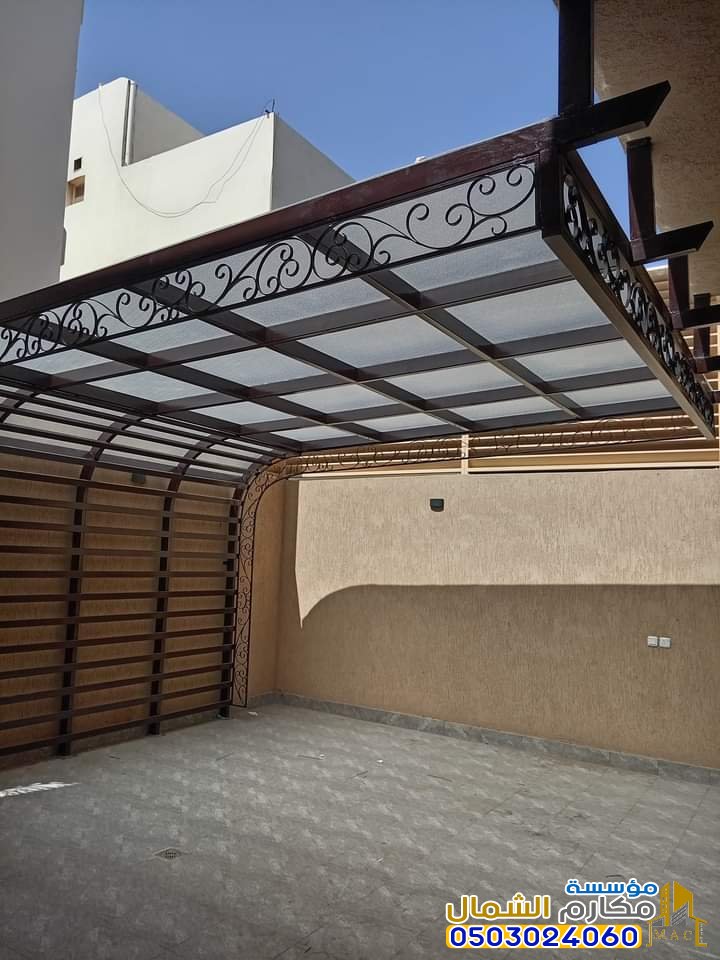 مؤسسه مظلات الرياض تركيب مظلات لكسان بأشكال هندسية متنوعة وعصريه